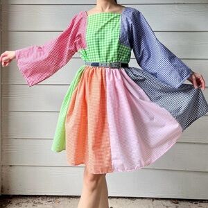 Handmade Bandana Dress SKU 09201 Gingham